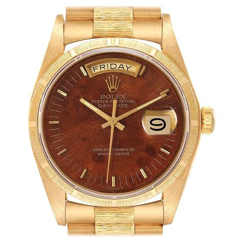 rolex 1984 presidential burl wood for sale|arnold jewelers rolex.